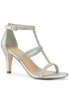 Rhinestone Ankle Strap Stiletto High Heel Sandals