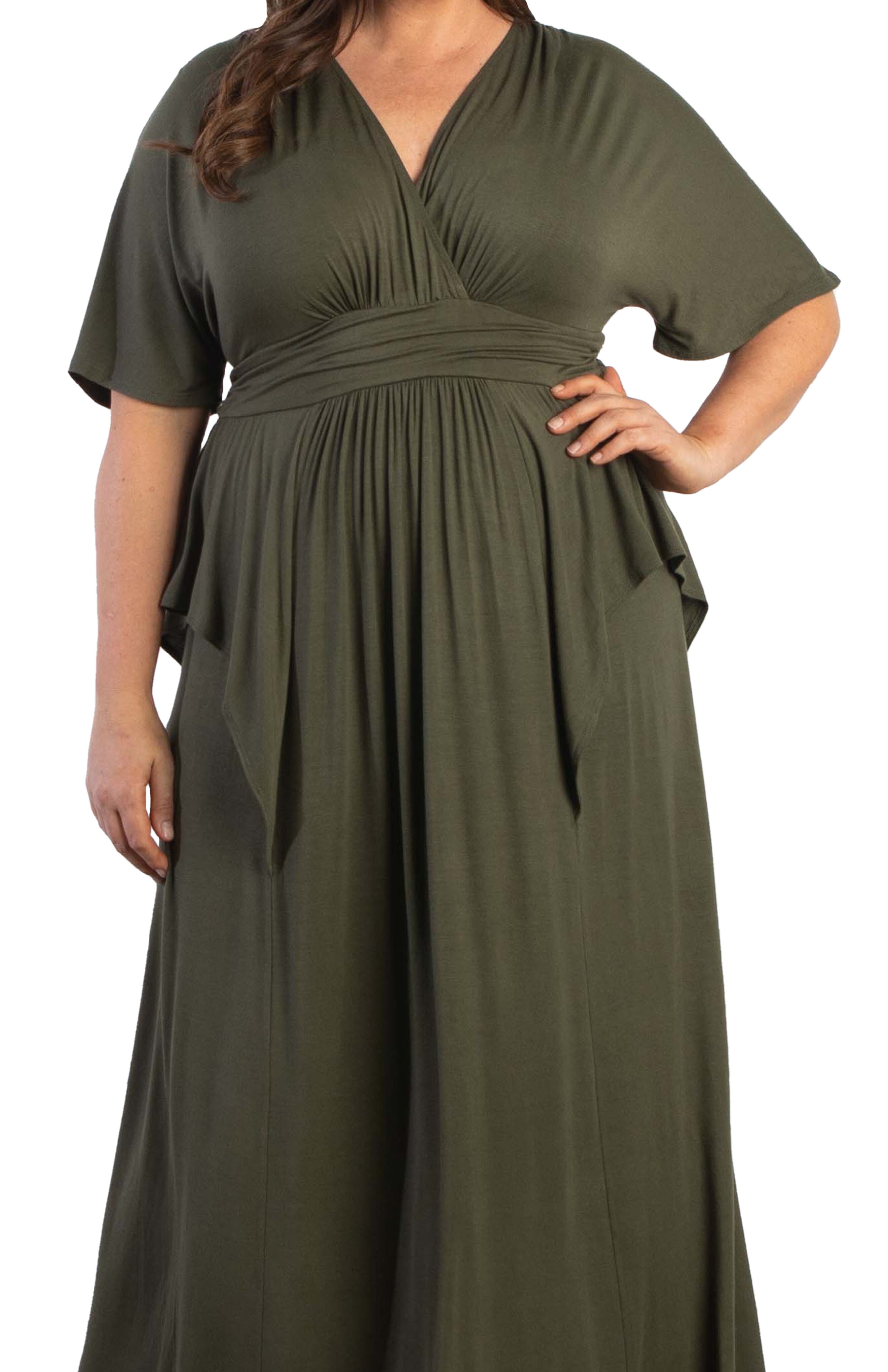 Indie Flair Maxi Dress, OLIVE / Olive Green, alternate image number 4