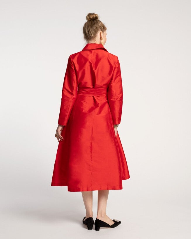 Lucille Wrap Dress, Scarlet / Red, alternate image number 2