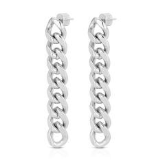 Valentina 8 Link Drop Earrings Silver