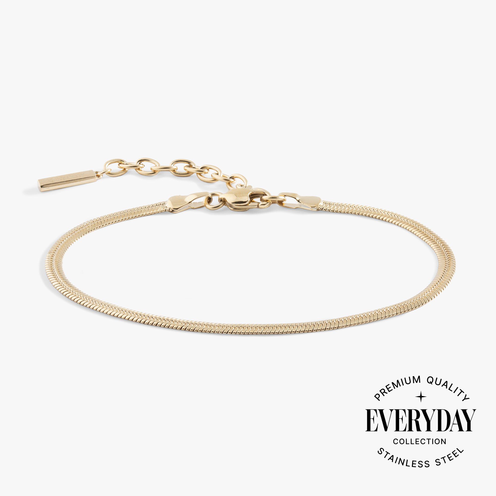 Everyday Herringbone Chain Bracelet, Gold / Gold, hi-res image number 0