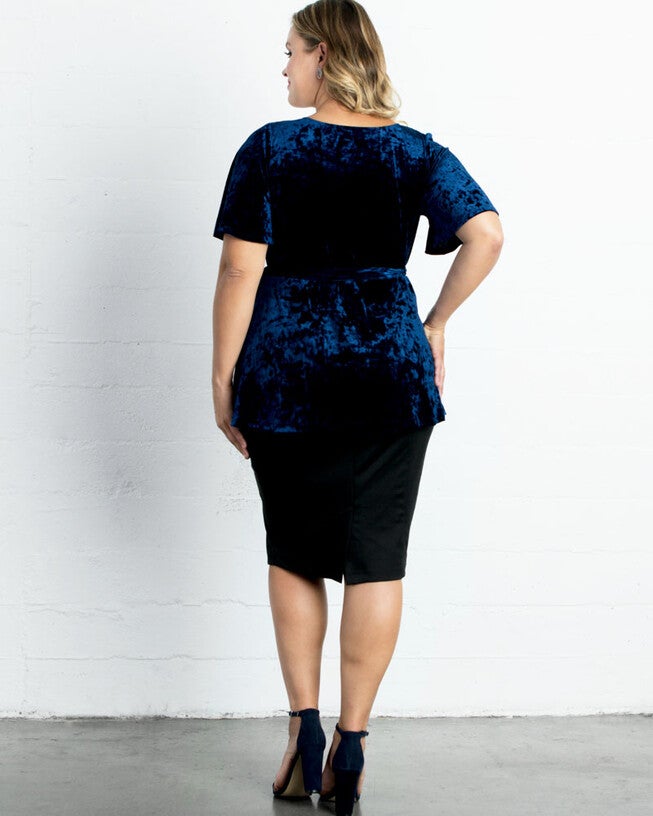 Velvet Vixen Wrap Top, SAPPHIRE / Royal Blue, alternate image number 1