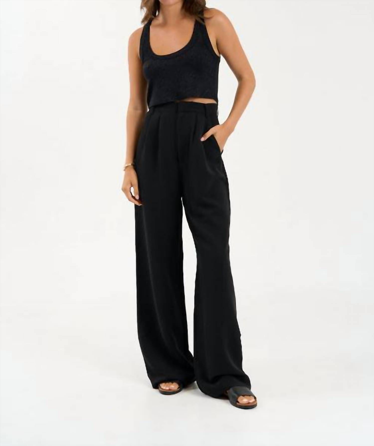 Gentry Trouser - in Black, Black / Black, hi-res image number 0