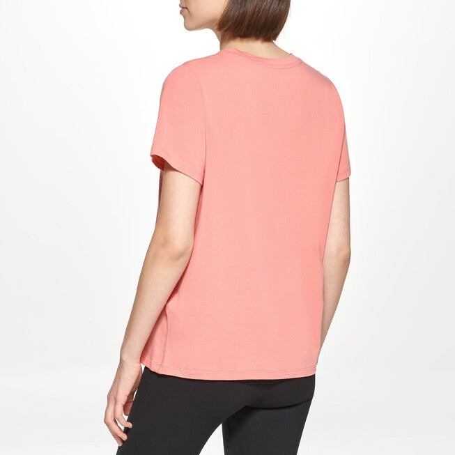 DKNY Women's Plus Size Two-Tone Logo-Graphic T-Shirt Red Size 1X, , alternate image number 5