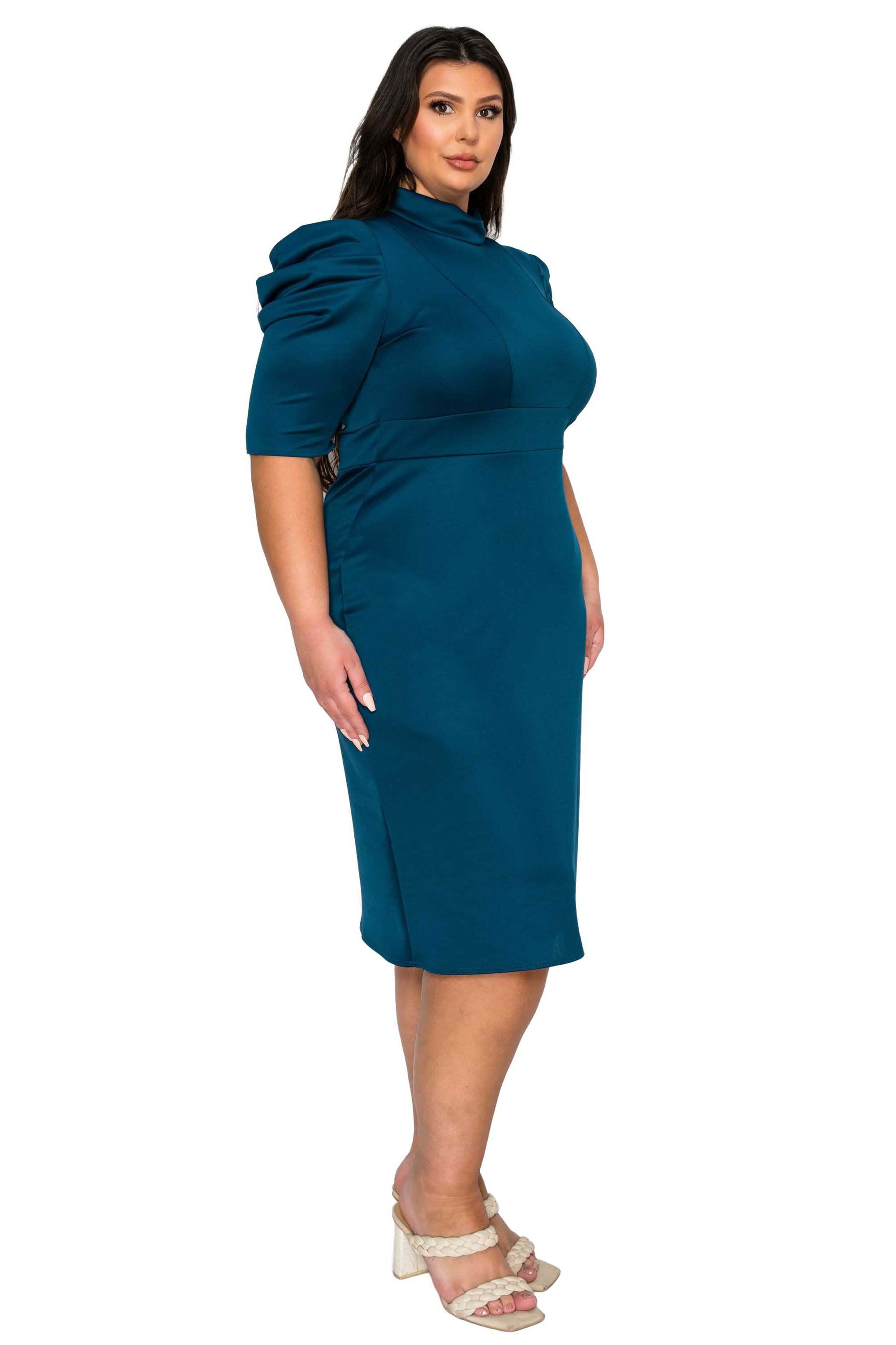 Astra Sheath Dress, Teal / Teal, alternate image number 1