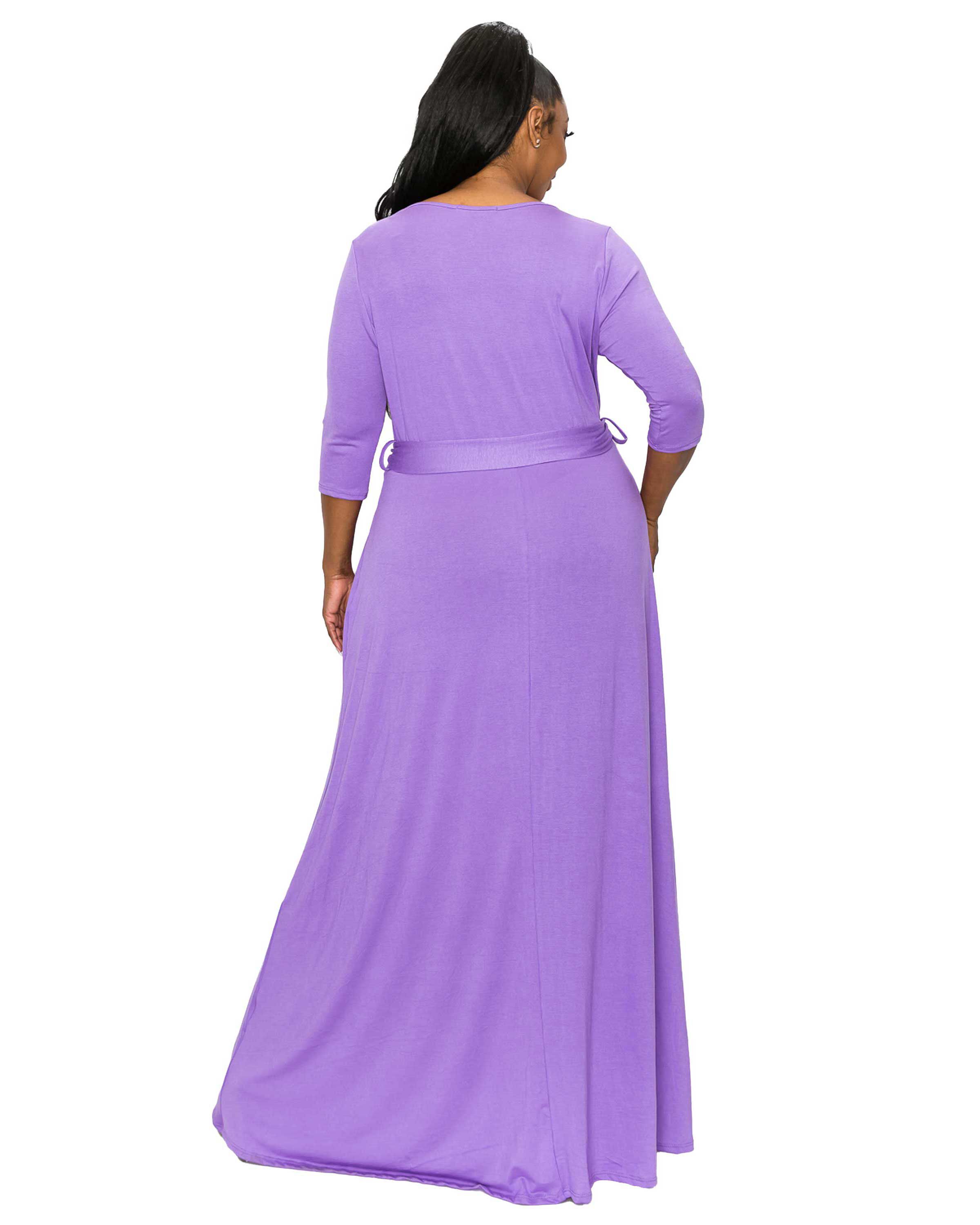 MIKA WRAP DRESS, Lilac / Purple, alternate image number 1