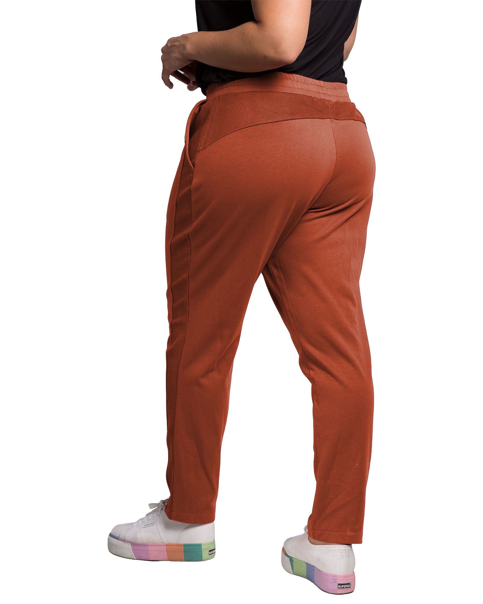 Standards & Practices French Terry Reverse Side Panel Joggers, PAPRIKA / Brown, alternate image number 2