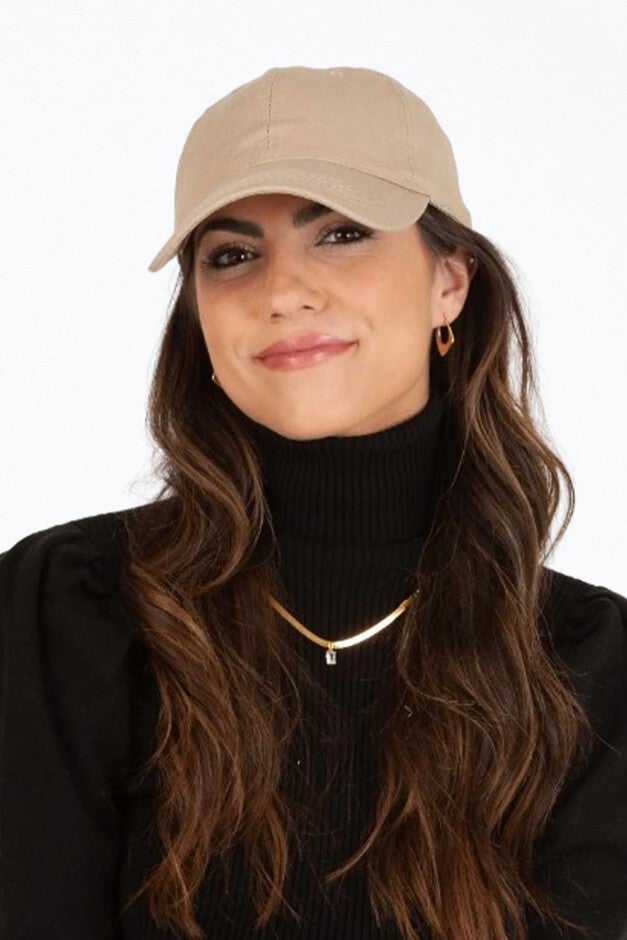 COTTON-TWILL BASEBALL CAP IN KHAKI, Khaki / Beige, hi-res image number 0
