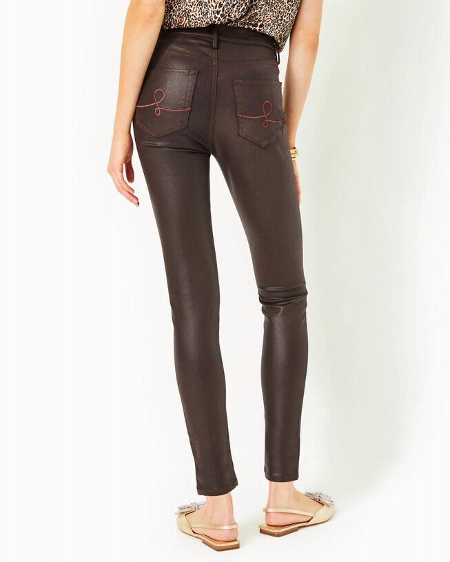EAGAN HIGH RISE STRETCH COATED JEAN IN MOCHACHINO, Mochachino / Brown, alternate image number null