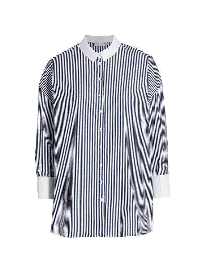 Justine Blouse, Navy Stripes / Navy, hi-res image number 0