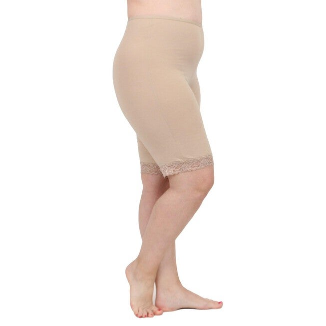 Lux Cotton Modal Anti Chafing Slipshort 11 inches, Light Beige / Tan, hi-res image number 0