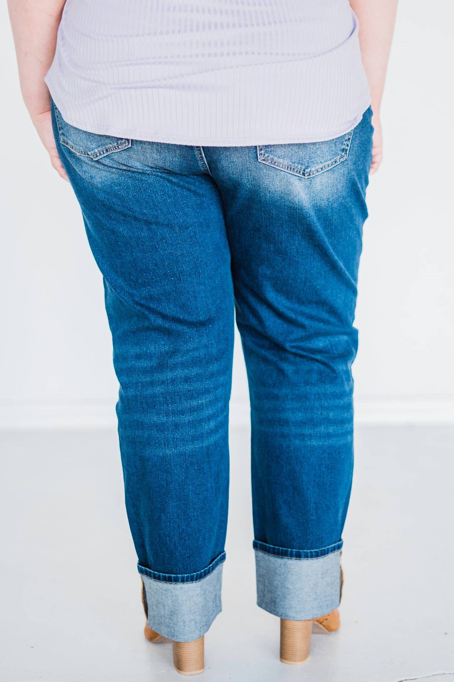 BOYFRIEND JEANS IN DARK WASH, , alternate image number 7