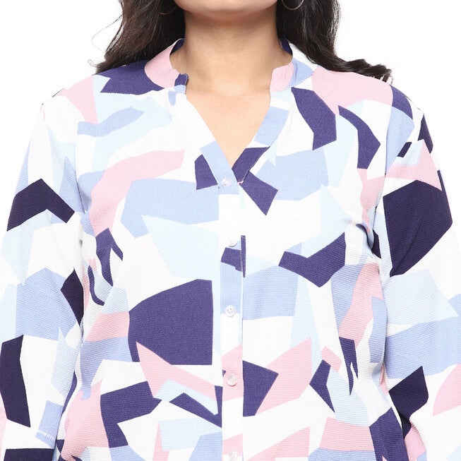 Graphic Design Stylish Casual Top, White / White, alternate image number null