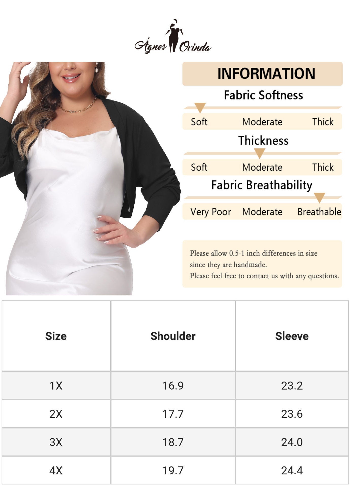 CROPPED LONG SLEEVE OPEN FRONT BOLERO SHRUG, Black / Black, alternate image number 4