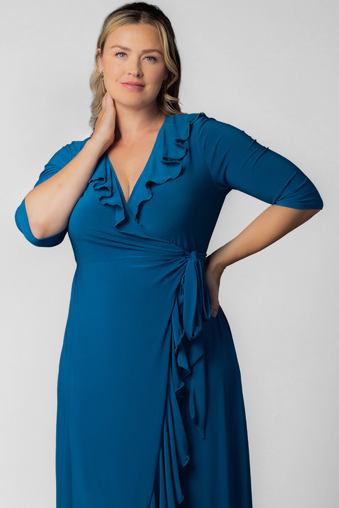 Maritime Maxi Dress, Aegean Blue / Teal, alternate image number 2