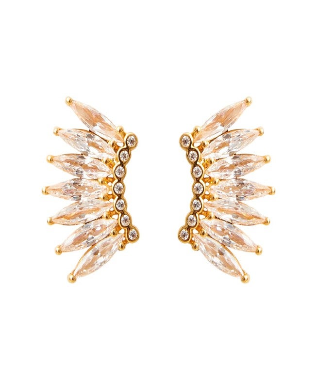 Petite Crystal Madeline Earrings, Gold Clear / Gold, hi-res image number 0