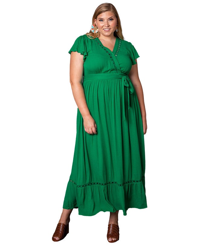 Kelli Green Maxi Dress, Vibrant Green / Kelly Green, hi-res image number null