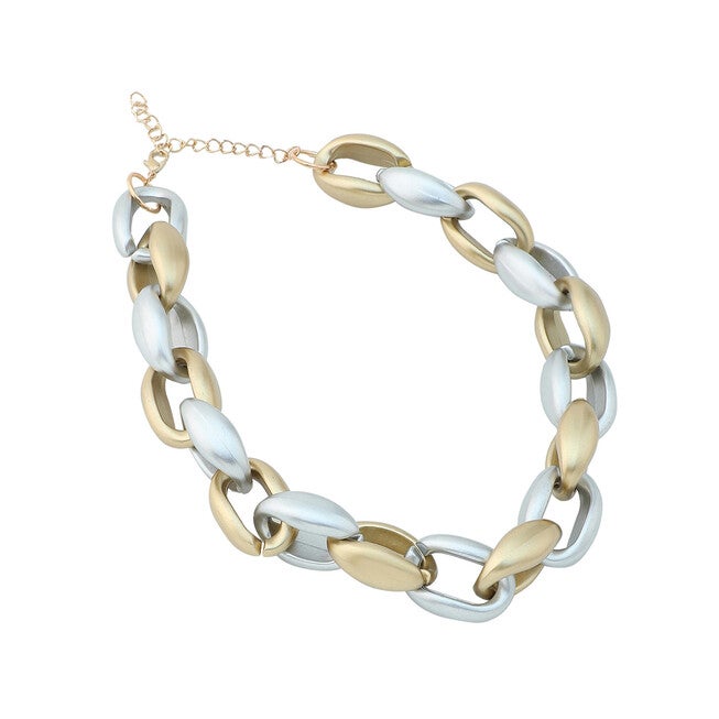 SOHI Women's Link Chain Necklace, Silver / Silver, hi-res image number null