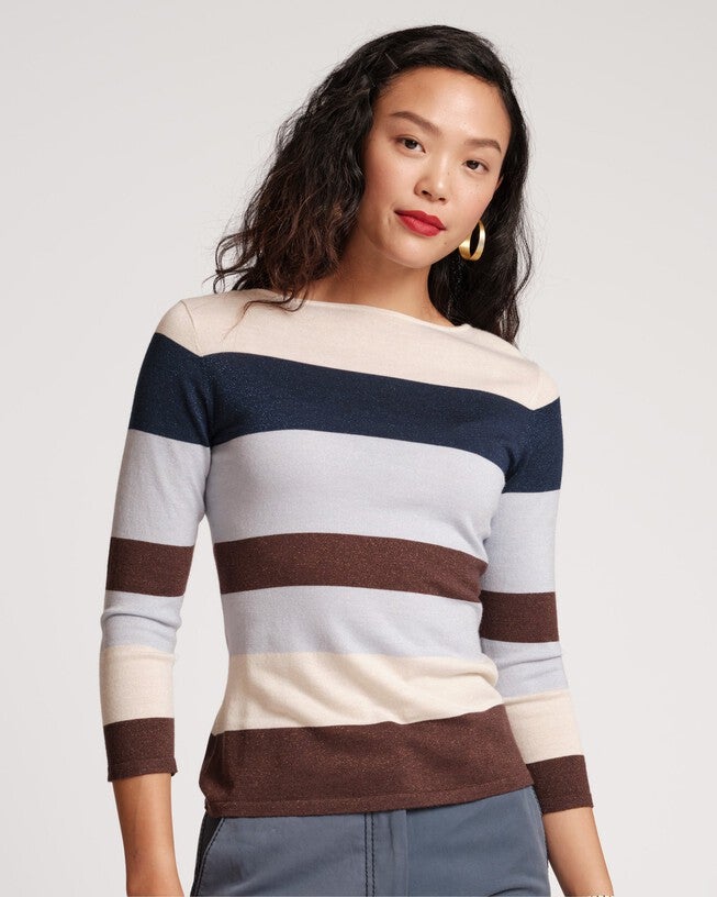 Saylor Top, OysterBlueMulti / Vanilla, hi-res image number null