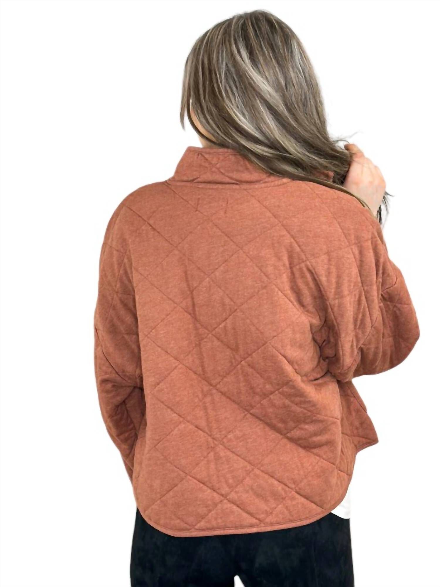 MAYA QUILTED JACKET, Whiskey / Brown, alternate image number 1