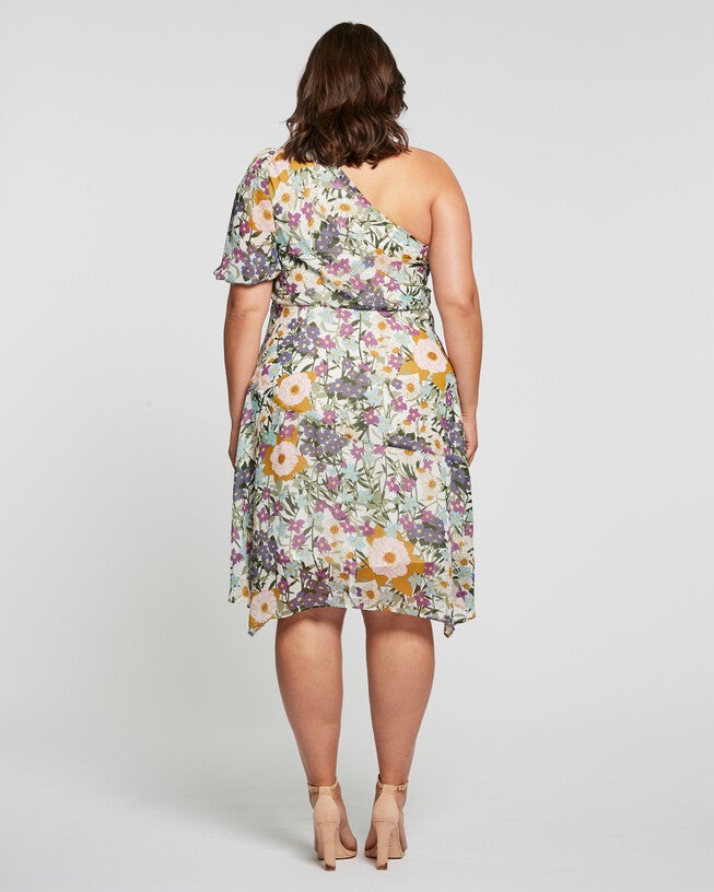 Wildbloom Midi Dress, Print / Cream, alternate image number null