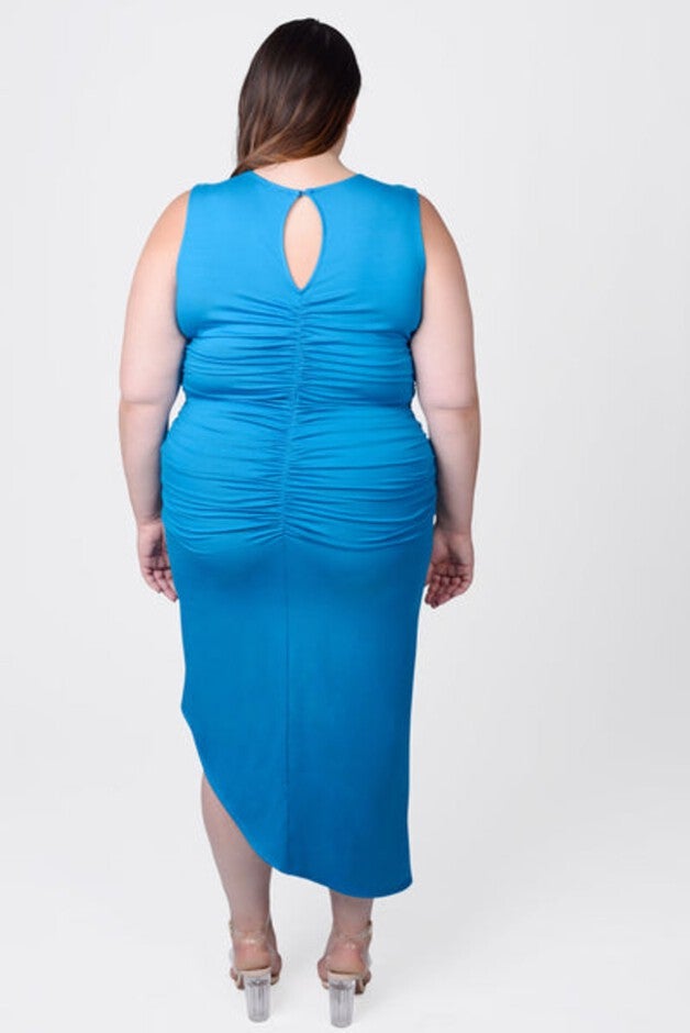 Sarah Cutout Ruched Tank Dress, , alternate image number null