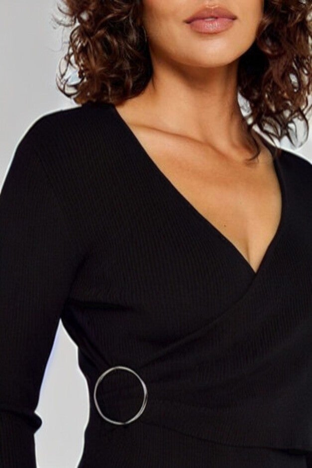 Giselle Versatile Bodycon Dress Long Sleeves Black, Black / Black, alternate image number 3