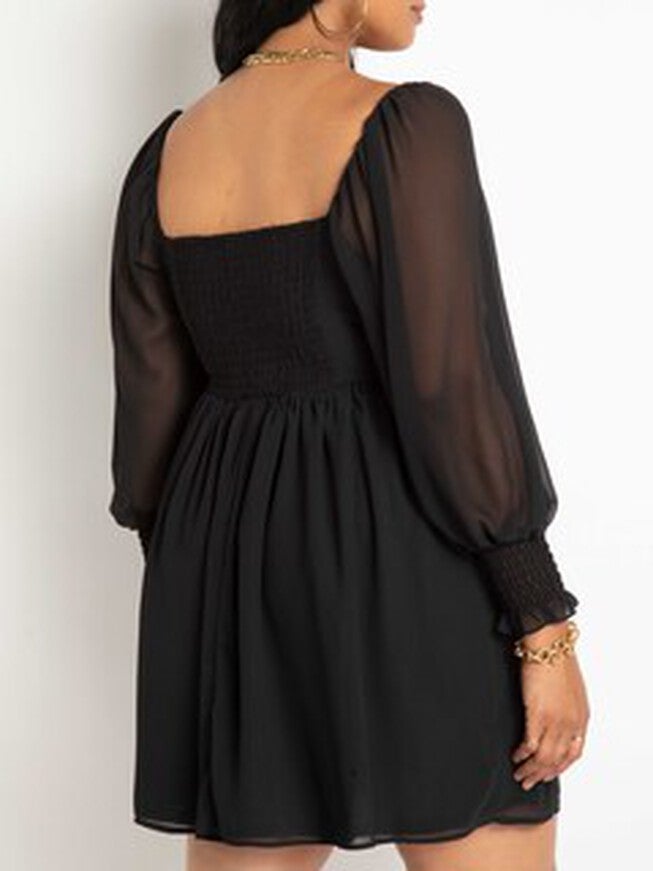 Eva Twisted Bodice Mini Dress, Black / Black, alternate image number null