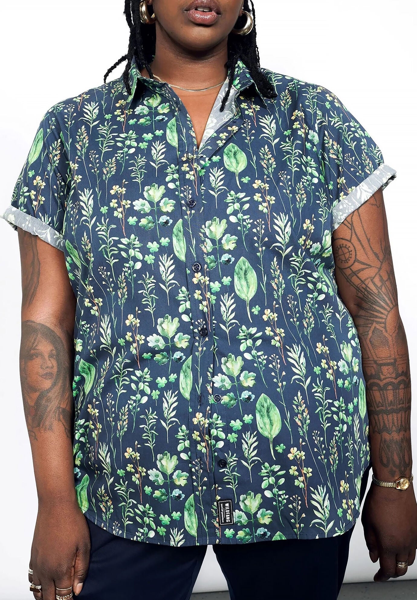 The Essential Button Up, LEAF NAVY / Navy, hi-res image number 0