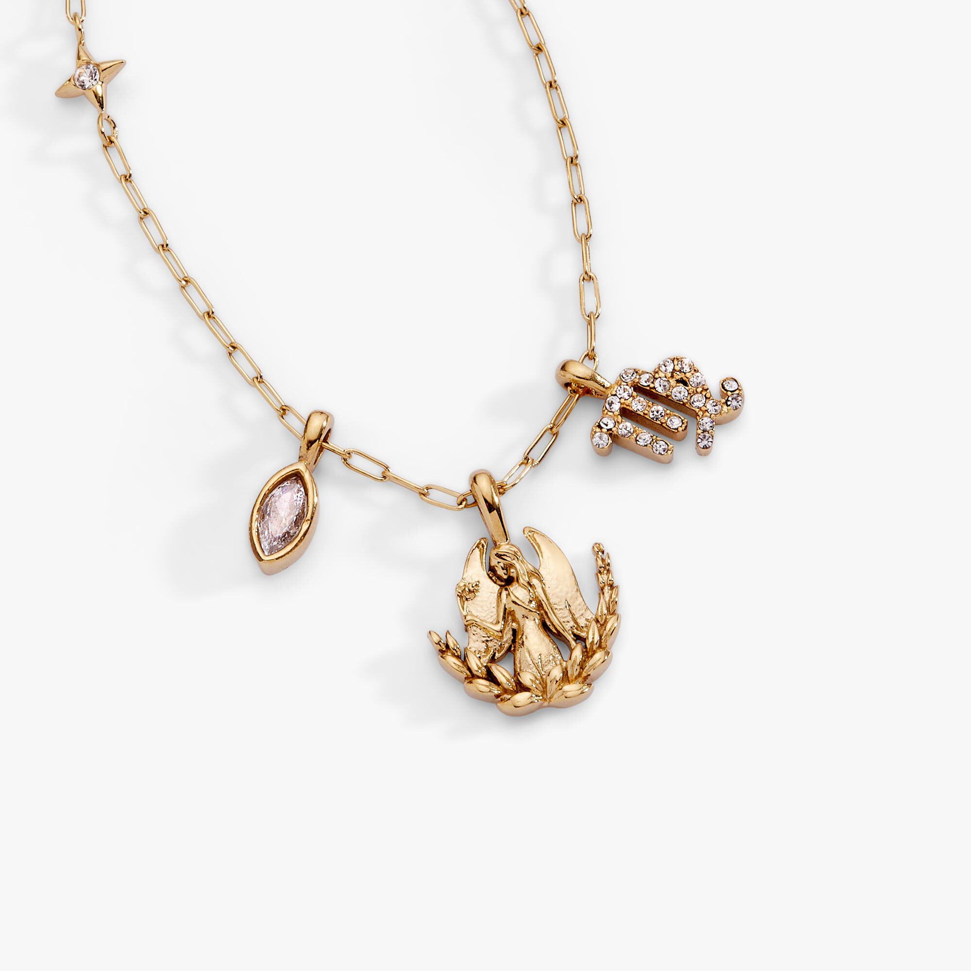 Zodiac Charm Cluster, Virgo / Gold, alternate image number 2