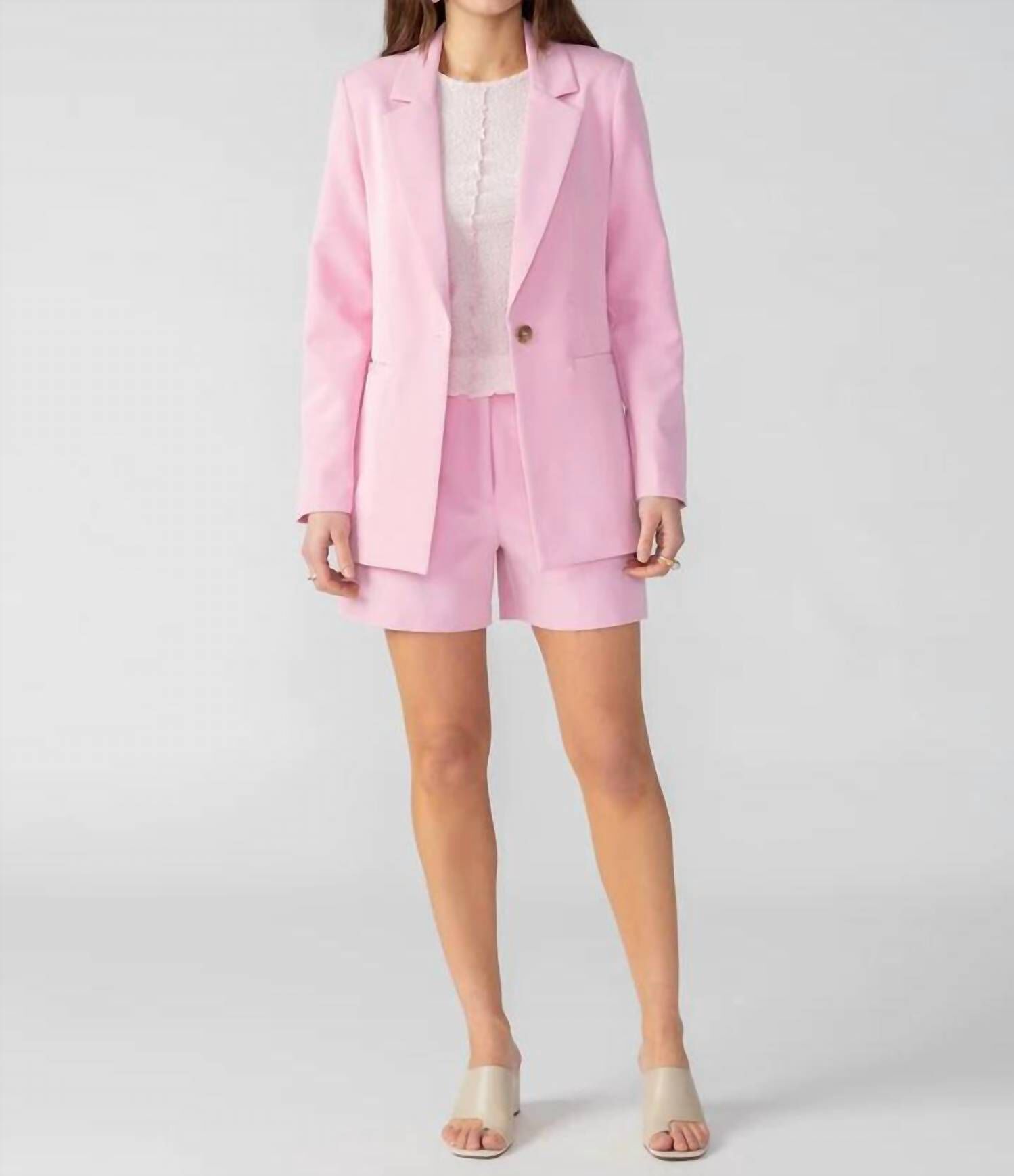 BRYCE WOVEN BLAZER IN PINK NO. 3, Pink No 3 / Pink, hi-res image number 0