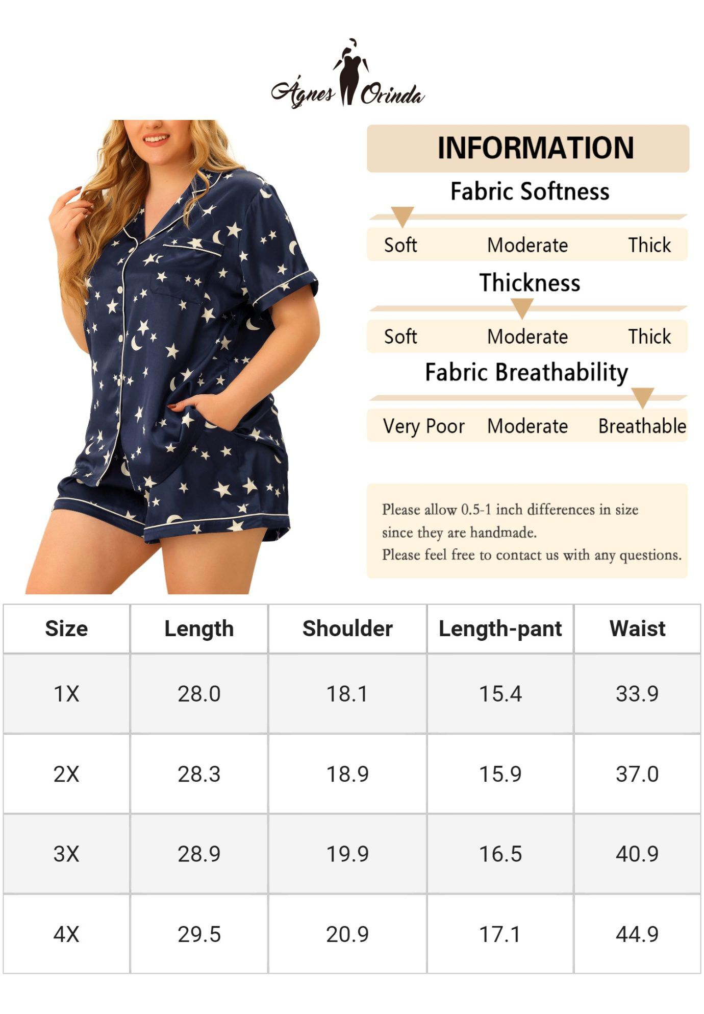 Button Shirt and Shorts 2 Pieces Lounge Set, Dark Blue / Navy, alternate image number 4