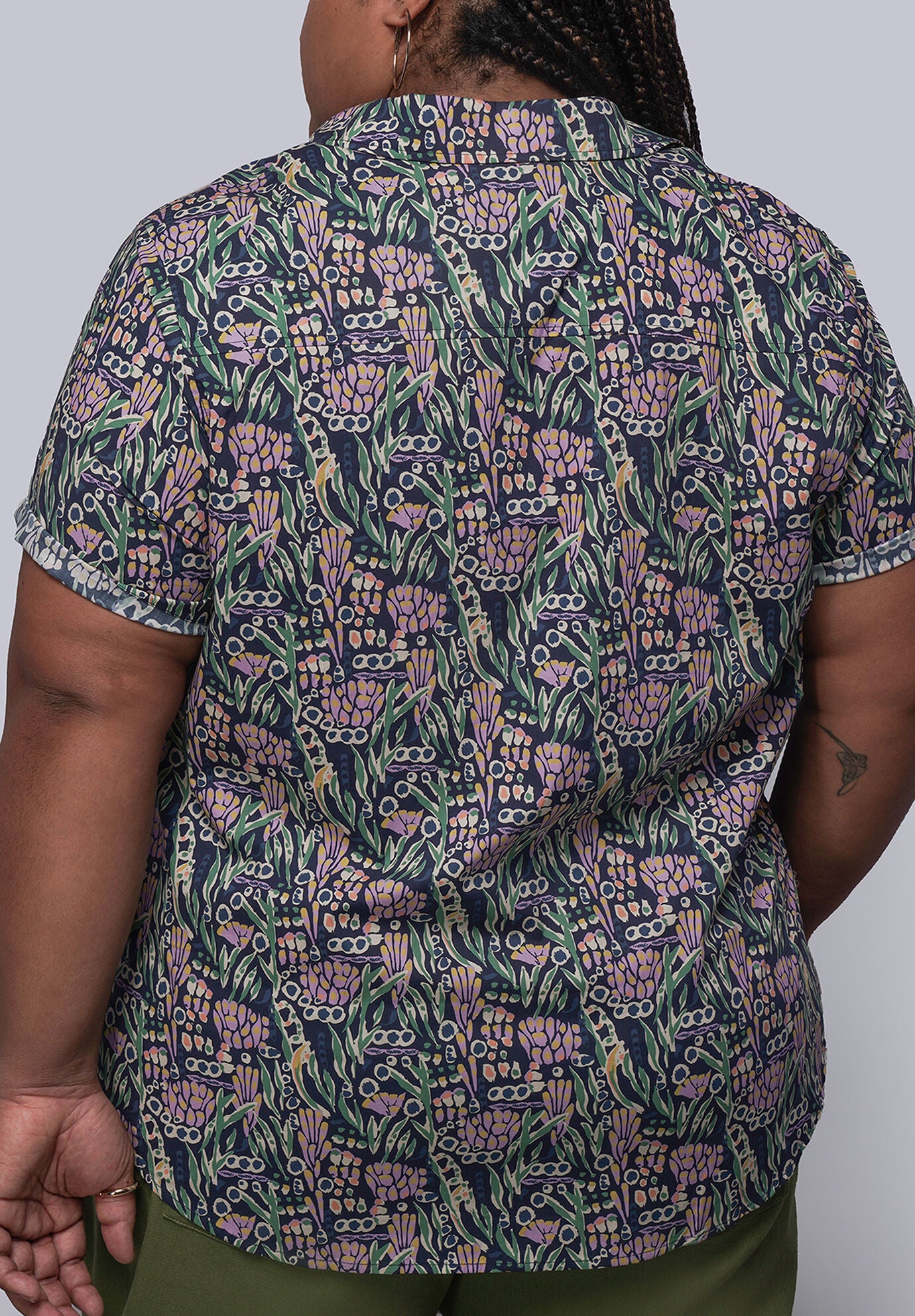 The Essential Button Up, FLOWERBED NAVY / Navy, alternate image number 2