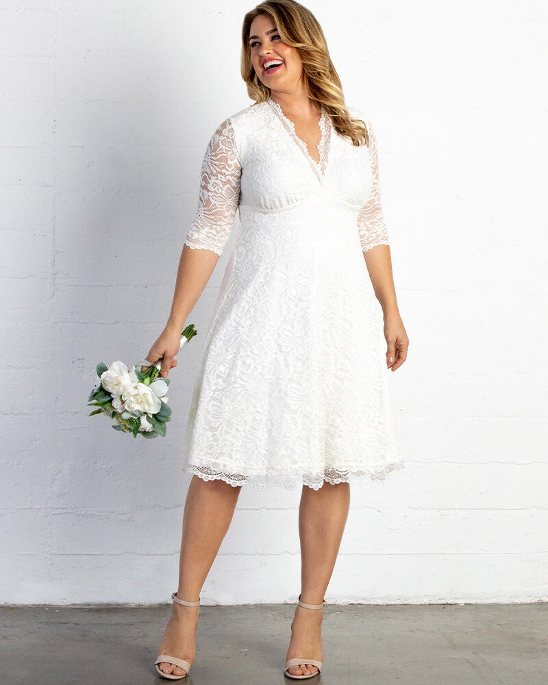 Bella Lace Wedding Dress, IVORY / Ivory, alternate image number 4