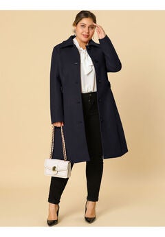 SINGLE BREASTED BELTED WINTER LONG COAT