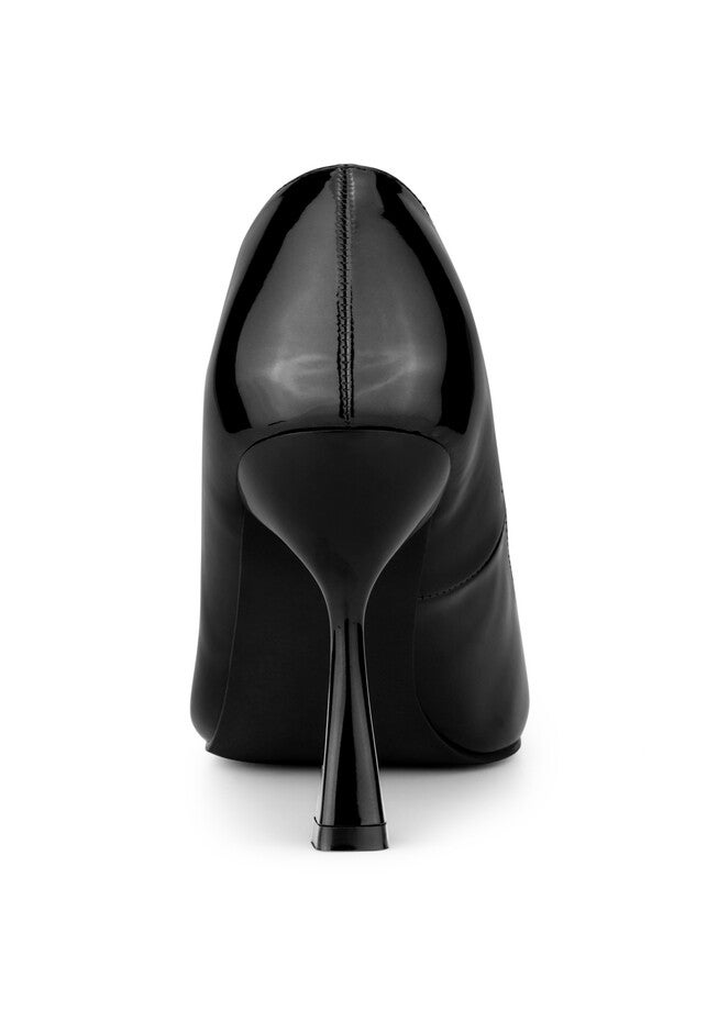 Pointed Toe Stiletto Heels Dress Pumps, Black / Black, alternate image number 2