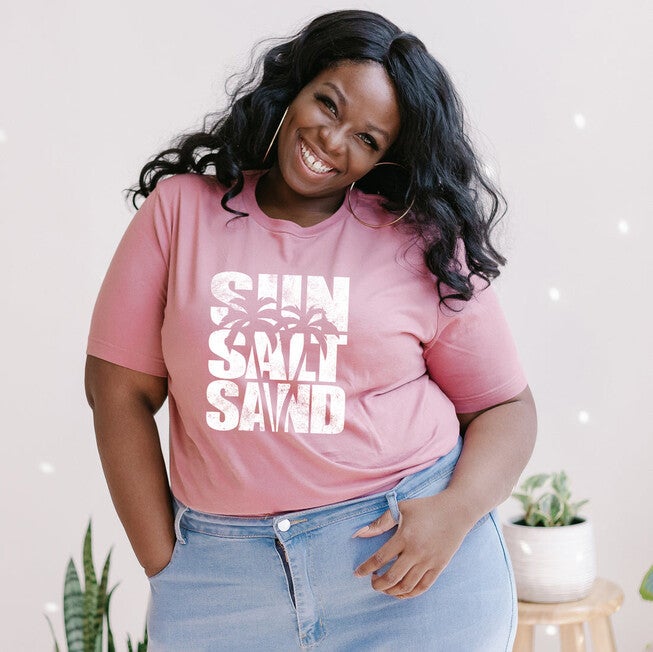 Sun Salt Sand Short Sleeve Graphic Tee, Mauve / Mauve, hi-res image number null