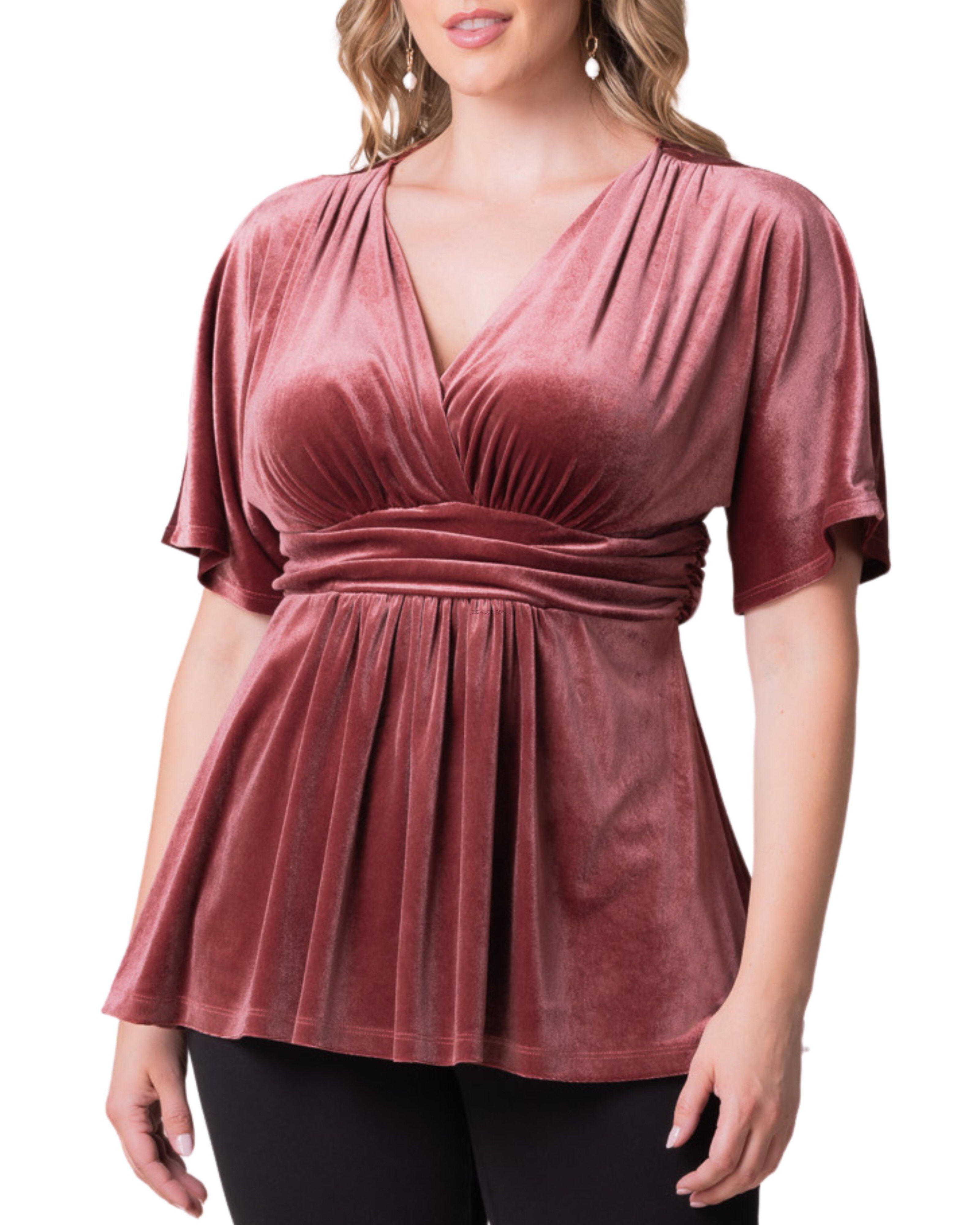 Park Avenue Velvet Top, MAUVE ROSE / Mauve, alternate image number 2