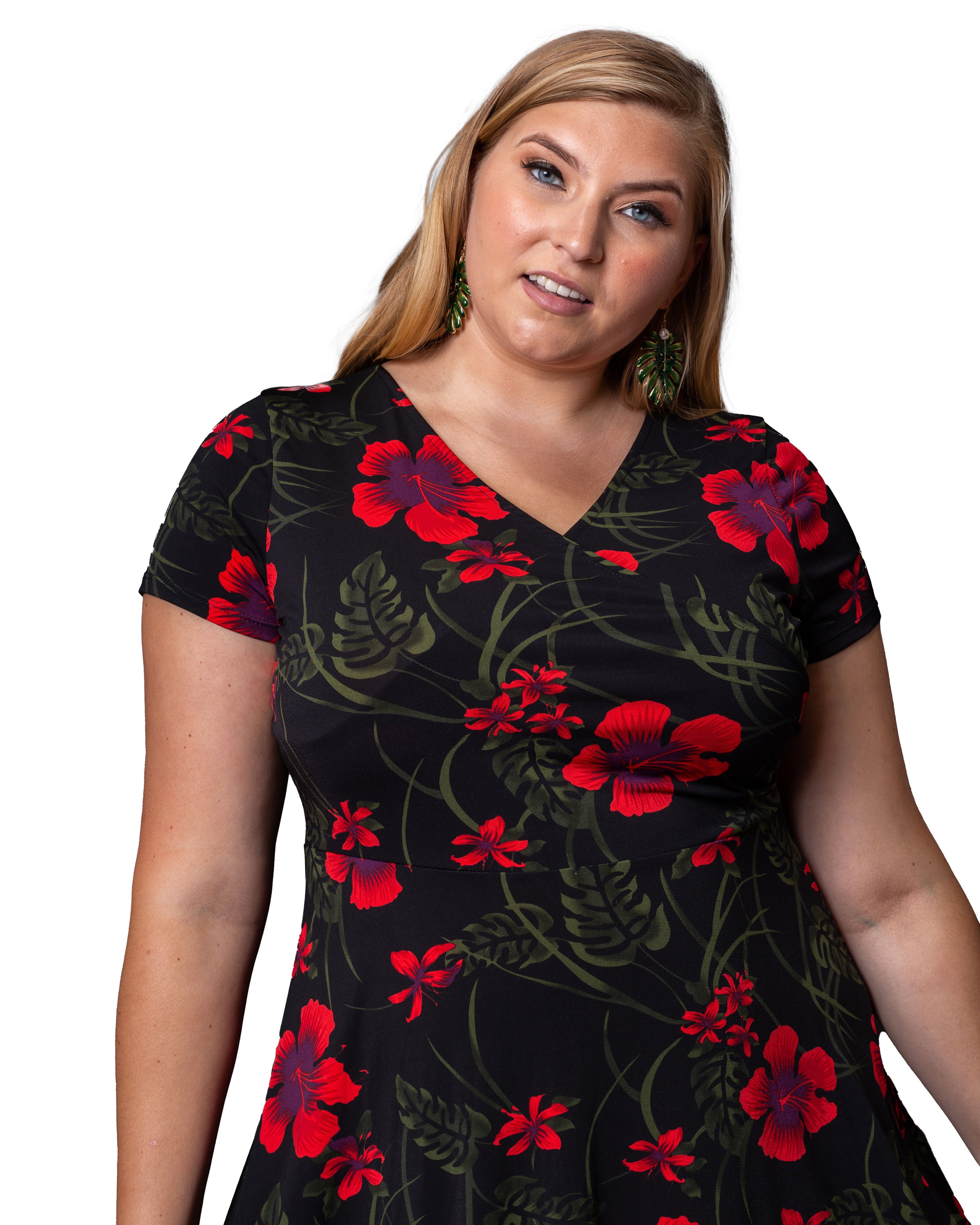 Holly Fit and Flare Floral Dress, , alternate image number 7