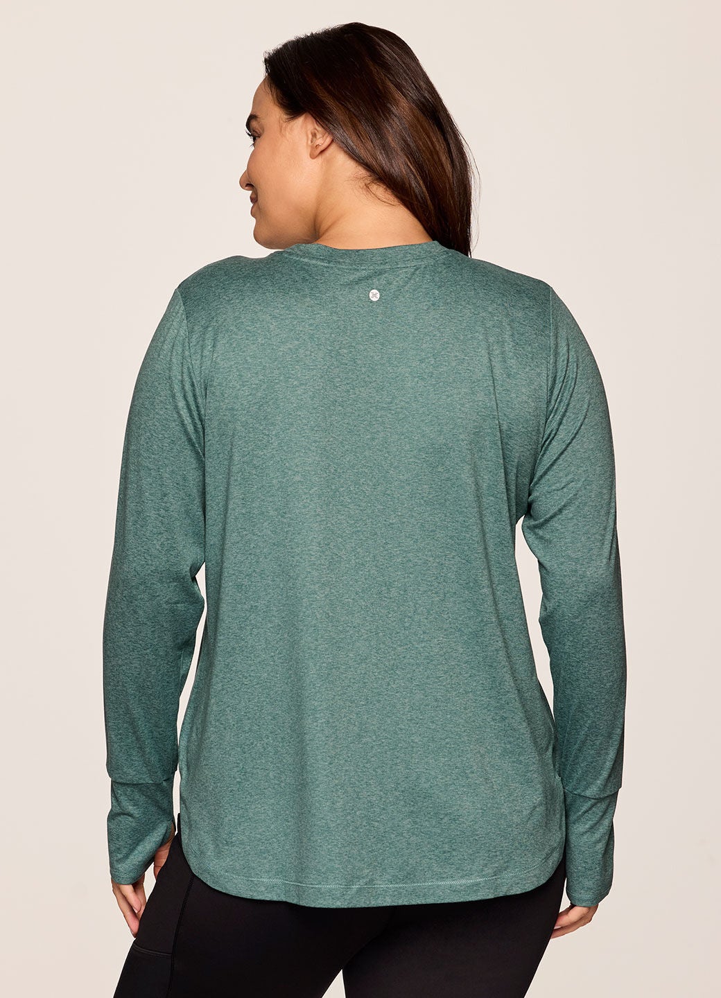 Studio Practice Long Sleeve Tunic Tee, Arctic / Sage Green, alternate image number 1