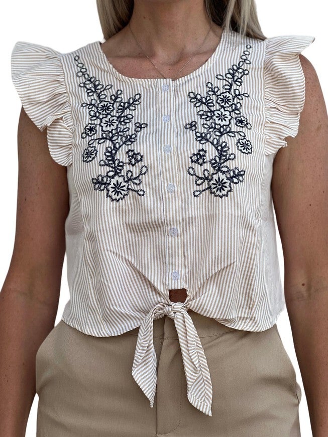 TALK FLIRTY TO ME CROP TOP IN YELLOW, Yellow / Yellow, alternate image number null