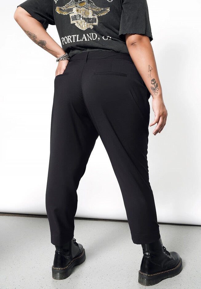 The Empower Slim Crop Pant, BLACK / Black, alternate image number 2