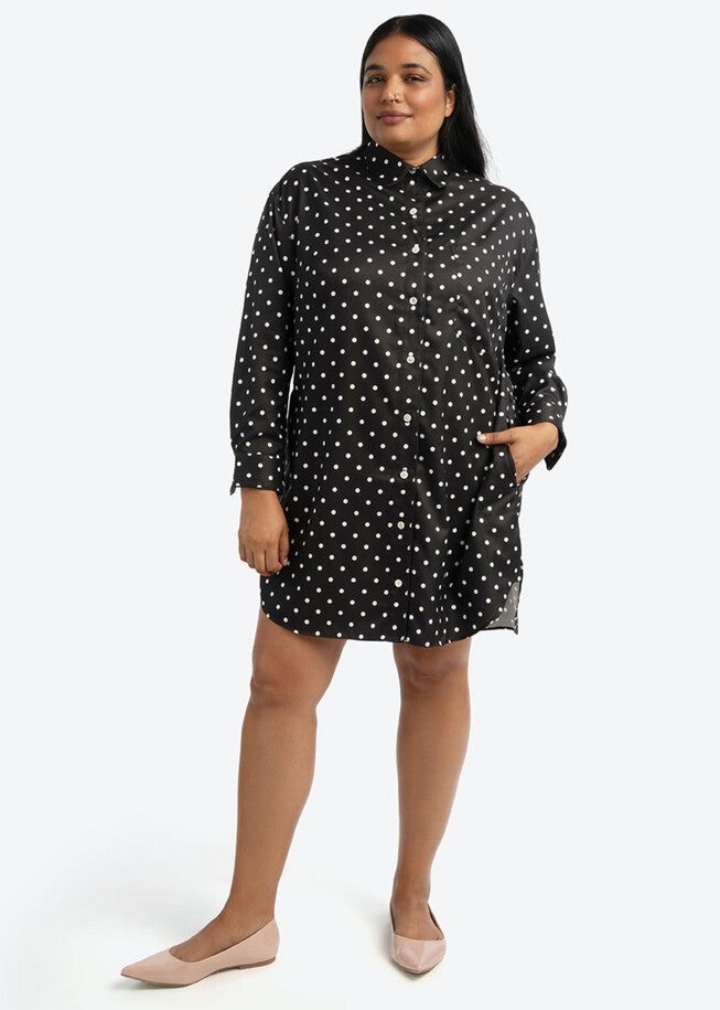 SIGNATURE TUNIC SHIRT POLKA DOT, Timeless Dot / Black, hi-res image number 0