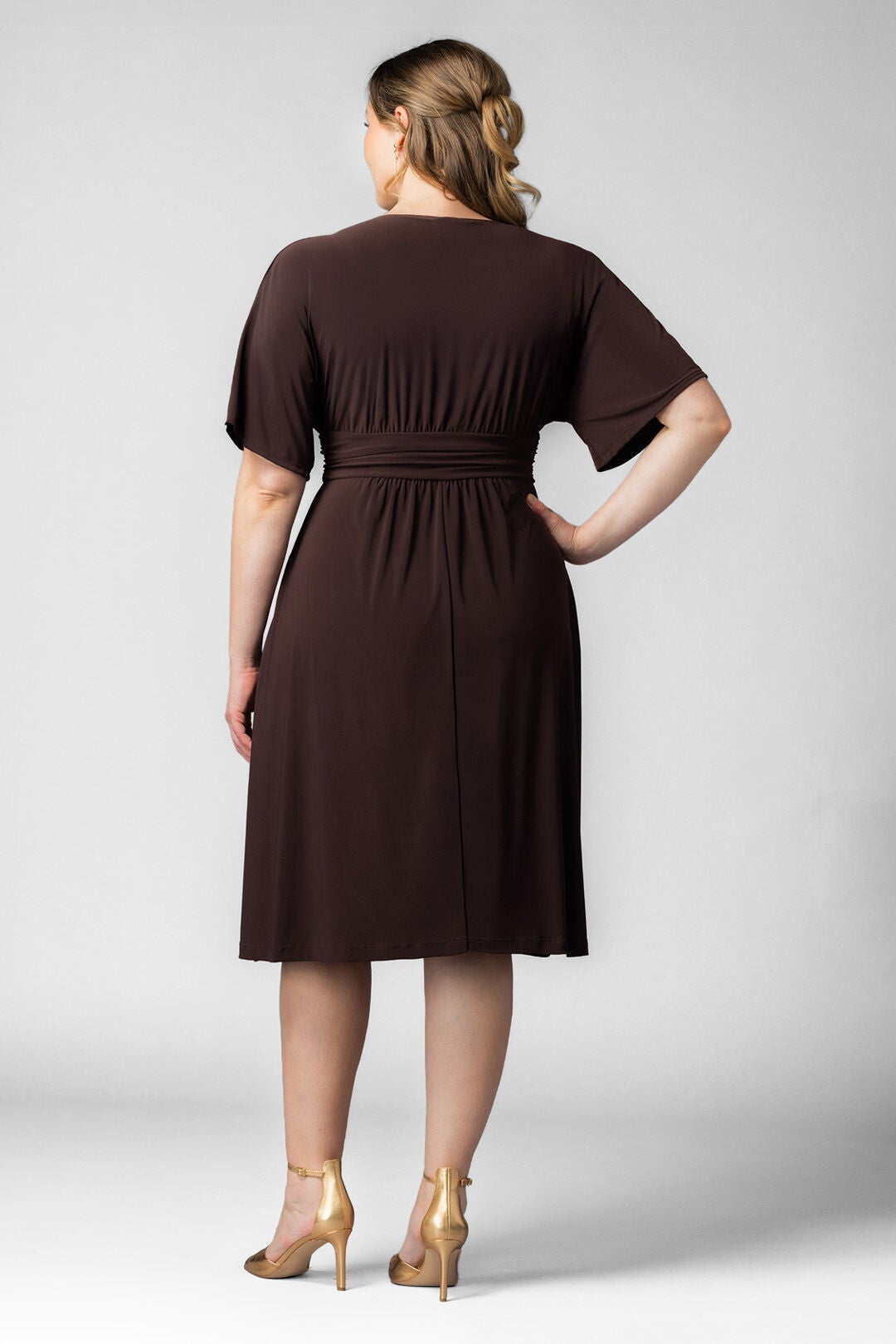 Gia Midi Dress, Chocolate / Brown, alternate image number 1
