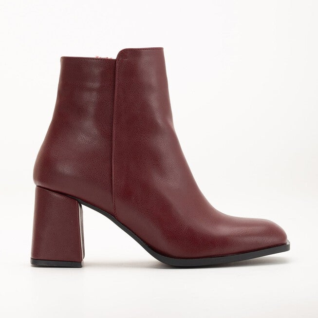 NADINE - BURGUNDY ANKLE BOOTS, BURGUNDY / Burgundy, hi-res image number 0