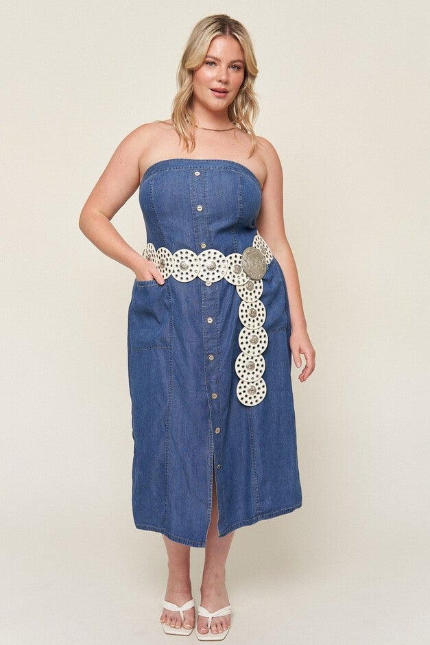 Tahoma Tencel Denim Dress, Denim / Medium Wash, hi-res image number 0