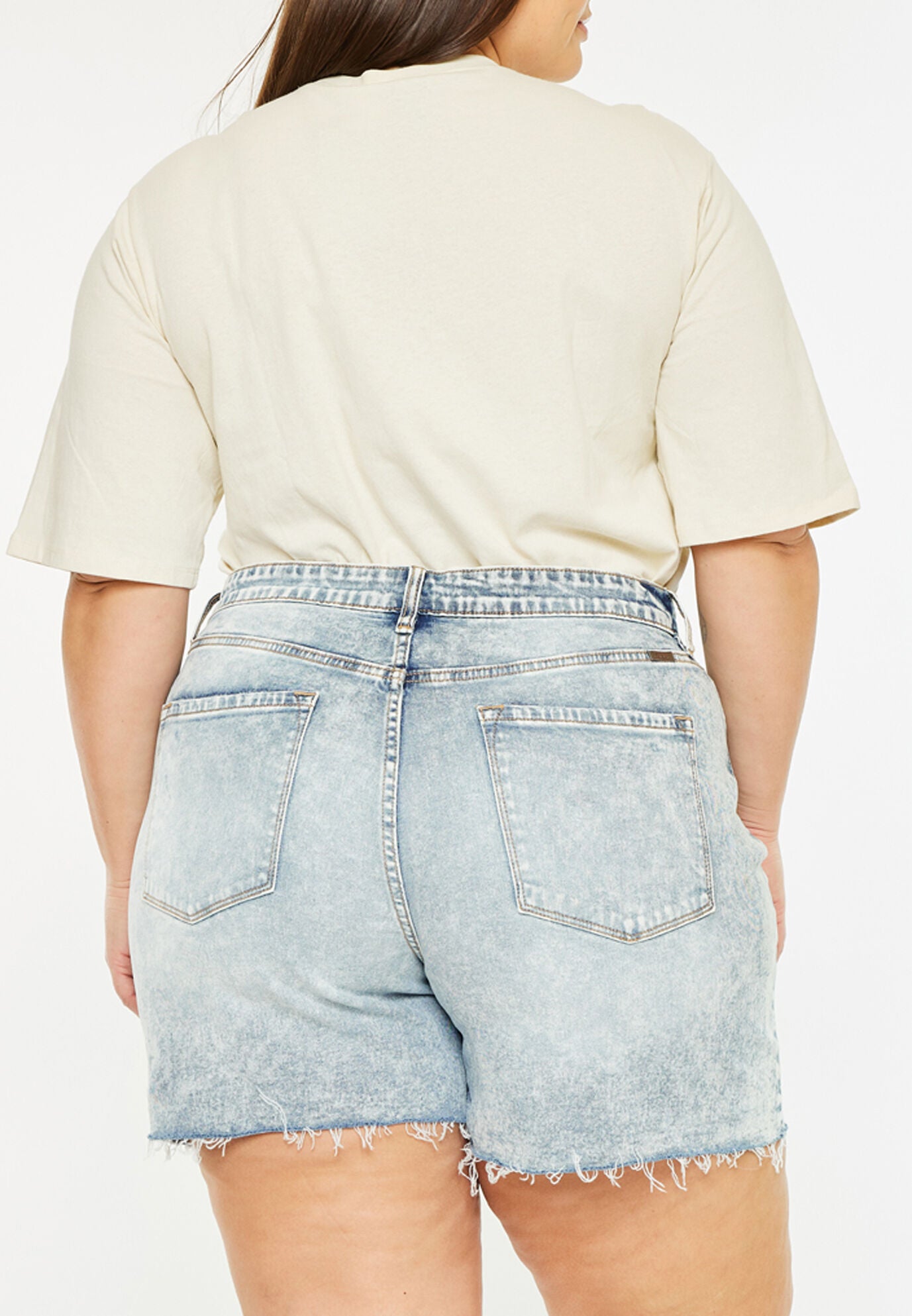 Lina Essentials 90's High Rise Shorts (Plus  Size), Light Wash / Light Wash, alternate image number 5
