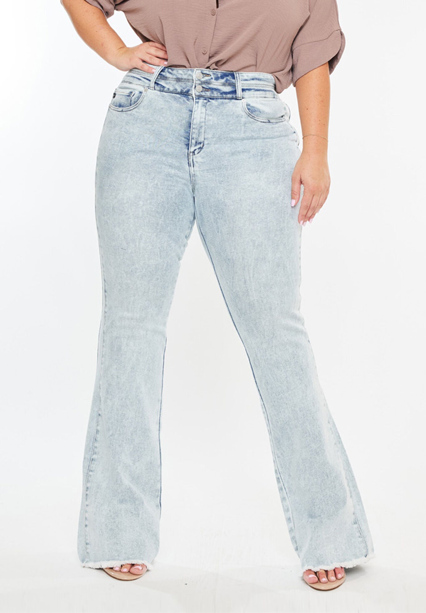 Marcy High Rise Bootcut Jeans (Plus Size), Light Wash / Light Wash, alternate image number 1