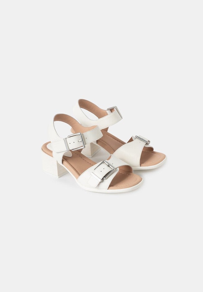 Emma Block Heel Sandals, OffWhite / White, alternate image number 1