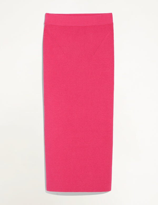 Ribbed Pencil Skirt, Pink Lux / Pink, hi-res image number 0